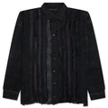 Over Dyed Ribbon Wide Shirt - Black