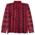 Over Dyed Ribbon Wide Shirt - Red