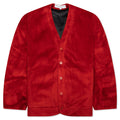 Oversized V-Neck Cardigan - Rust