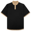 Layered Polo Shirt - Black/Camel