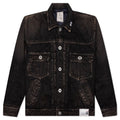 Puffer Denim Jacket - Black