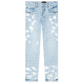P001 - Light Indigo Bleach Jaquard Monogram