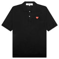 Red Emblem S/S Polo Neck - Black