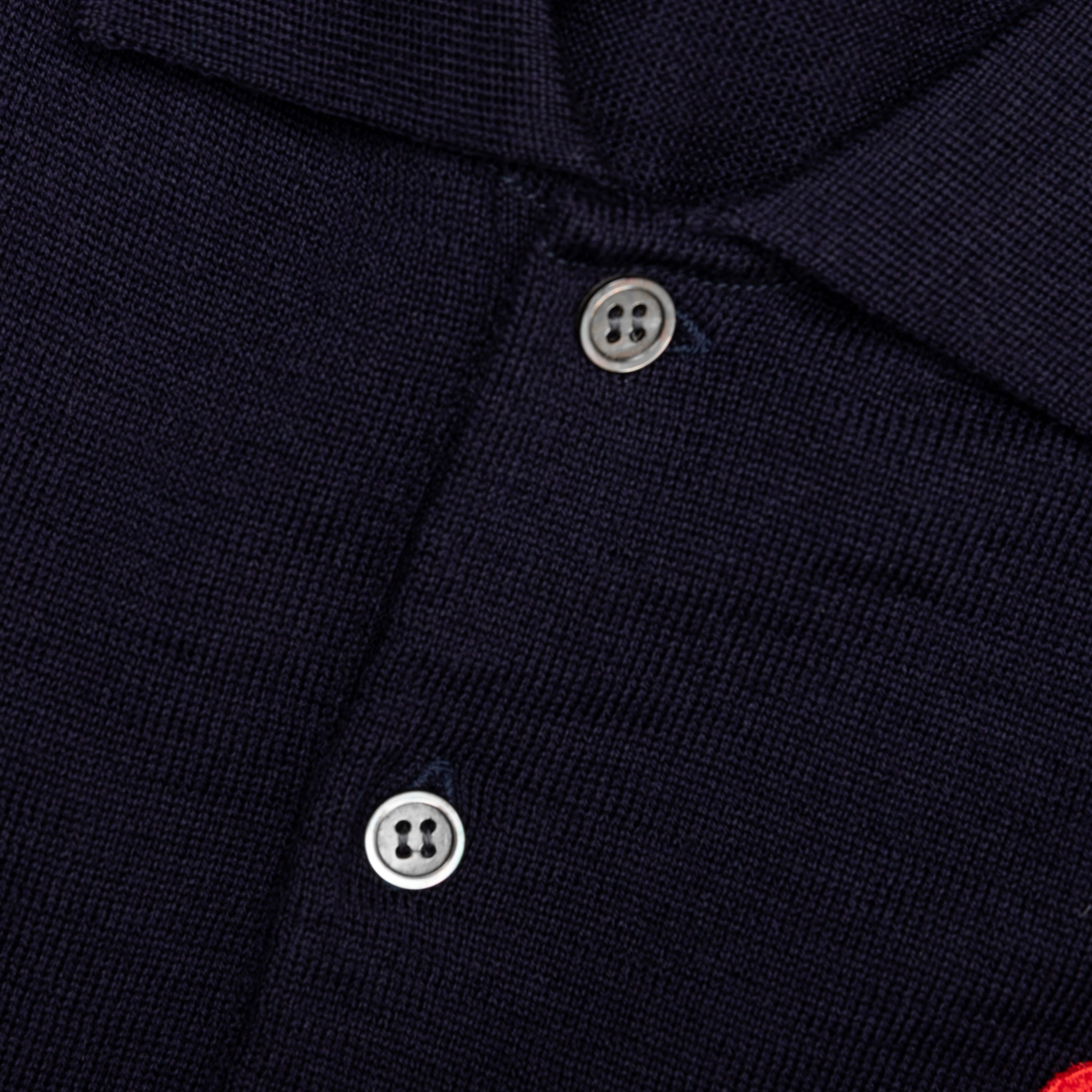 Red Emblem S/S Polo Neck - Navy