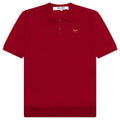 Red Emblem S/S Polo Neck - Red