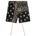 Bandana Print Swim Short - Black/White