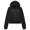 Cropped Desert Valley Hoodie - Black