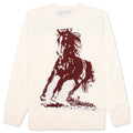 Running Horse Knit Sweater - Oatmeal