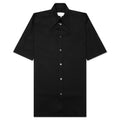 Point Collar Short Sleeve Shirt - Black