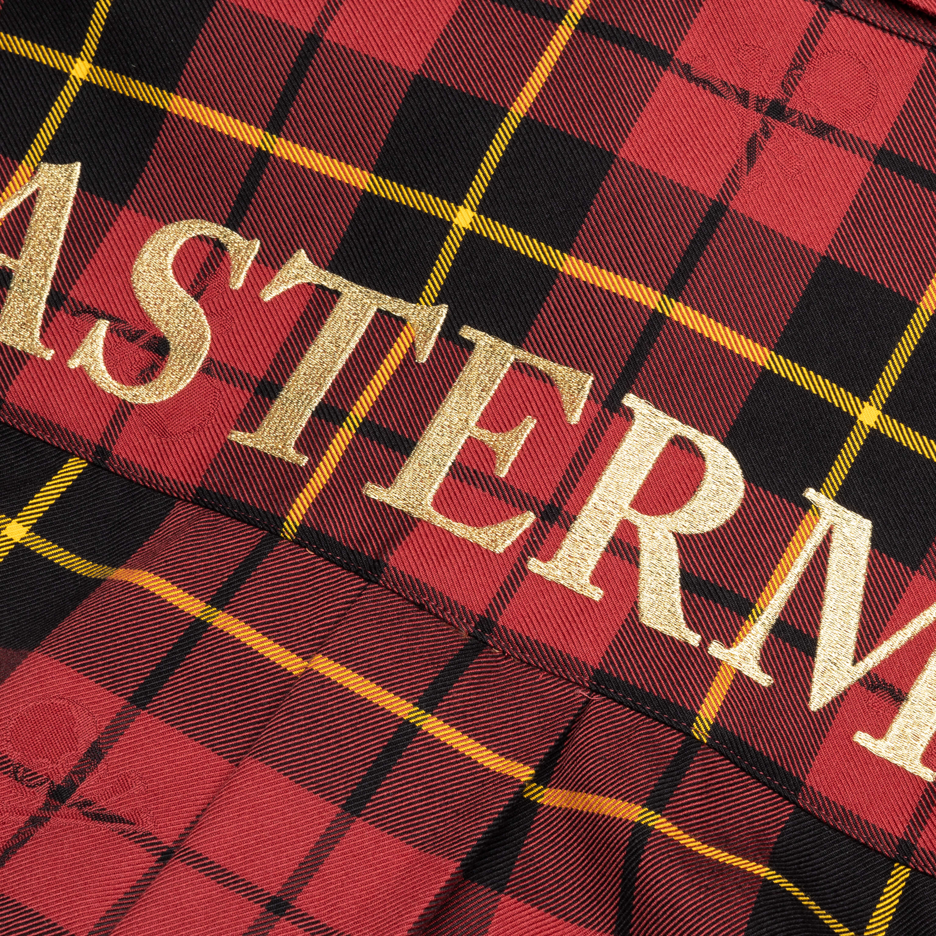 Plaid Long Sleeve Woven Shirt - Burgundy Plaid