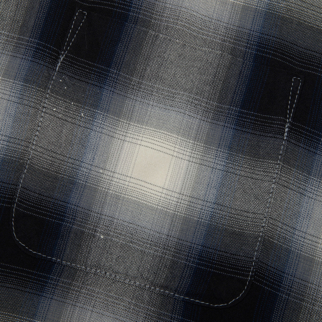 Saint Michael x Lastman Mx6 Checkered L/S Buttonup Shirt - Navy
