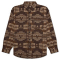 Chimayo Jacquard Button-Down Shirt - Brown