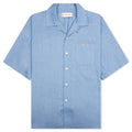 Blue Denim Short Sleeve Shirt with Trunakaroo Plaque - Iris Blue