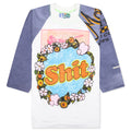 Shit Fuck Raglan Tee Shirt - Multi