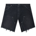 Stud Denim Shorts - Grey