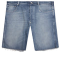 Stud Denim Shorts - Light Blue