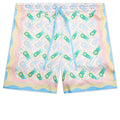 Silk Shorts With Drawstrings - Ping Pong Print