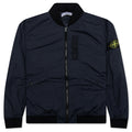 Skin Touch Nylon Bomber Jacket - Navy Blue