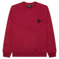 Snaked by a Horse Crewneck Sweatshirt - Beet Red