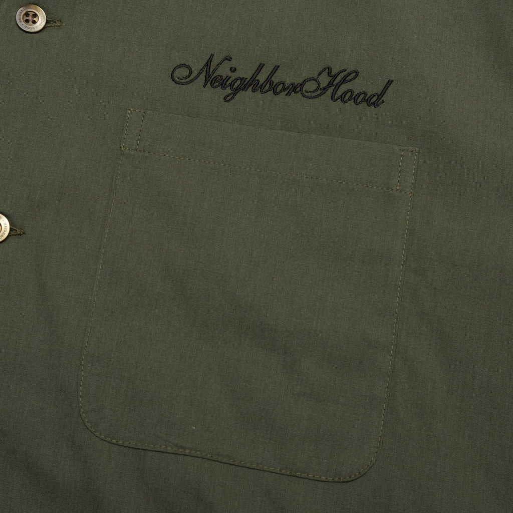 Solid Color Hawaiian S/S Shirt - Olive Drab