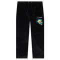 Spiraling Wide Leg Cord Pants - Black