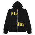 Split Zip Hoodie - Black