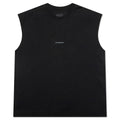 Tarot Print Cotton Tank Top- Black