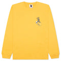 Stop Worrying L/S Tee - Mustard