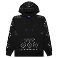 Studded Pullover Hoodie - Black