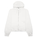 Reverse Applicated Stitch Logo Zipped Hoodie - Ecru