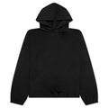 Shiny Cotton Jersey Technical Hooded Sweatshirt - Black