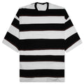 Cotton Jersey Multi Border T-Shirt - Black/Brown/White