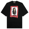 Cotton T-Shirt with Mended Patch - Black