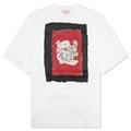 Cotton T-Shirt with Dante Patch - Lily White