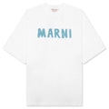 Scribble Logo Cotton T-Shirt - Lily White