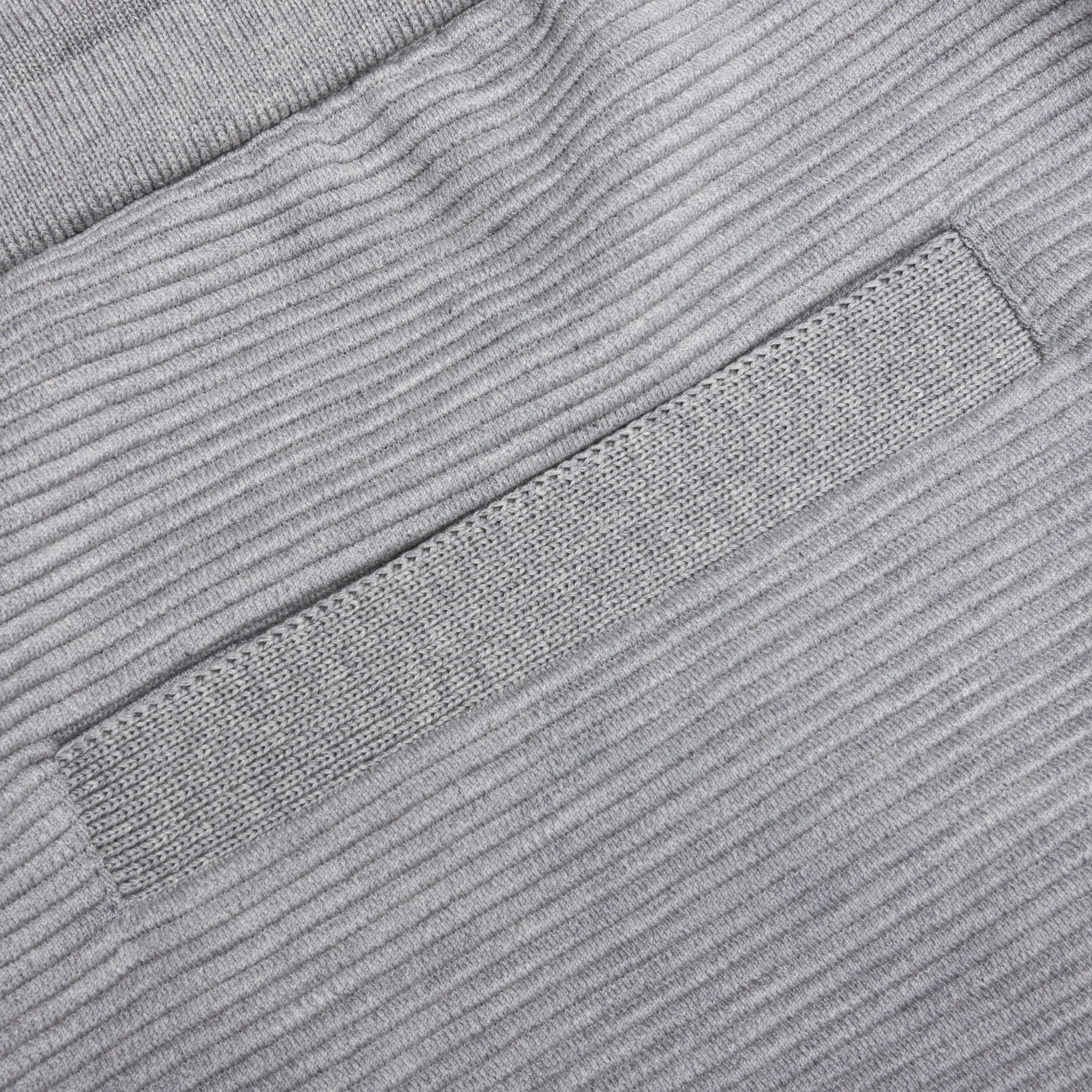 Sweat Shorts w/ 4Bar Ottoman Rib - Light Grey