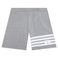 Sweat Shorts w/ 4Bar Ottoman Rib - Light Grey