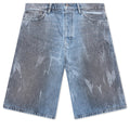 Thrashed Baggy 5 Pocket Shorts - Light Wash