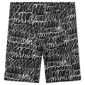 Scribbled Poplin Shorts - Black