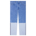 Wide Leg Blue Jeans With High Turn-Up - Cobalt