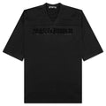 Football V-Neck Jersey T-Shirt - Black