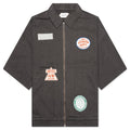 Twill Full Zip Shirt - Black