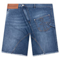 Twisted Workwear Shorts - Light Blue Denim