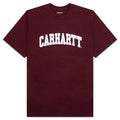 University S/S T-Shirt - Malbec/White