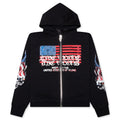 VLONE Flag Zip Up Hoodie - Black