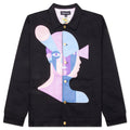 Whose Idea Is It Anyway Patched Work Jacket - Black