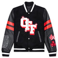 Wiz Dices Lea Wool Varsity Jacket - Black/White