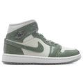 Women's Air Jordan 1 Mid SE - Sea Glass/Oil Green/Metallic Silver