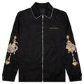 Zipped Jacket with Chandelier and Snake Embroideries - Black