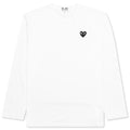 Black Emblem L/S T-Shirt - White
